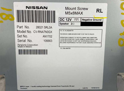 Used OEM 2018-2021 Nissan Kick Radio Bluetooth Touch Screen Receiver OEM
