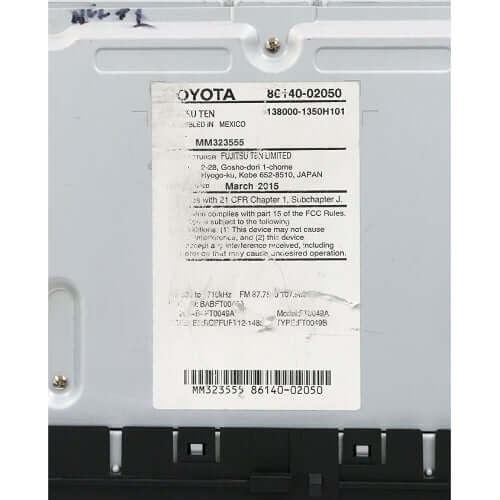 Used OEM 2014-2016 Toyota Corolla Radio Touchscreen Display OEM 86140-02050